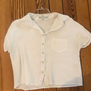 Button down crop top